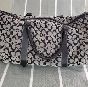 Coach Vintage Signature and Leather Duffle Bag